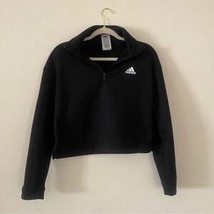 Adidas Black quarter zip Sweatshirt